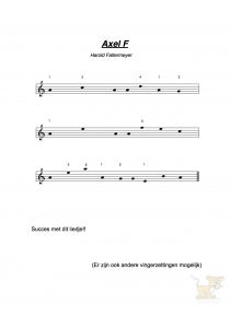Bladmuziek/sheet music Axel F (Crazy Frog) - Harold Faltermeyer